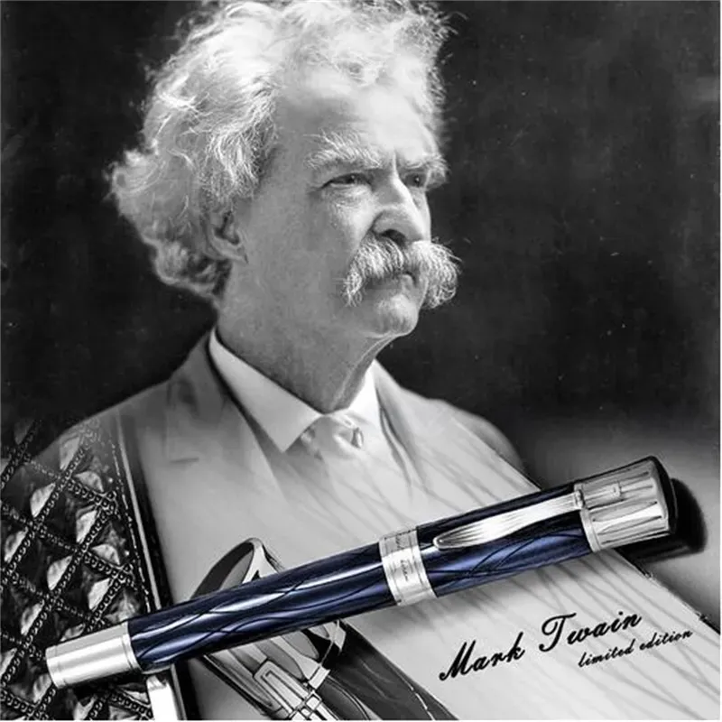 engros Engros forfatter i begrenset opplag Mark Twain rulleballpenn Unik Ice Cracks Design Kontor Skrive kulepenn med Monte-serienummer_voghion.com