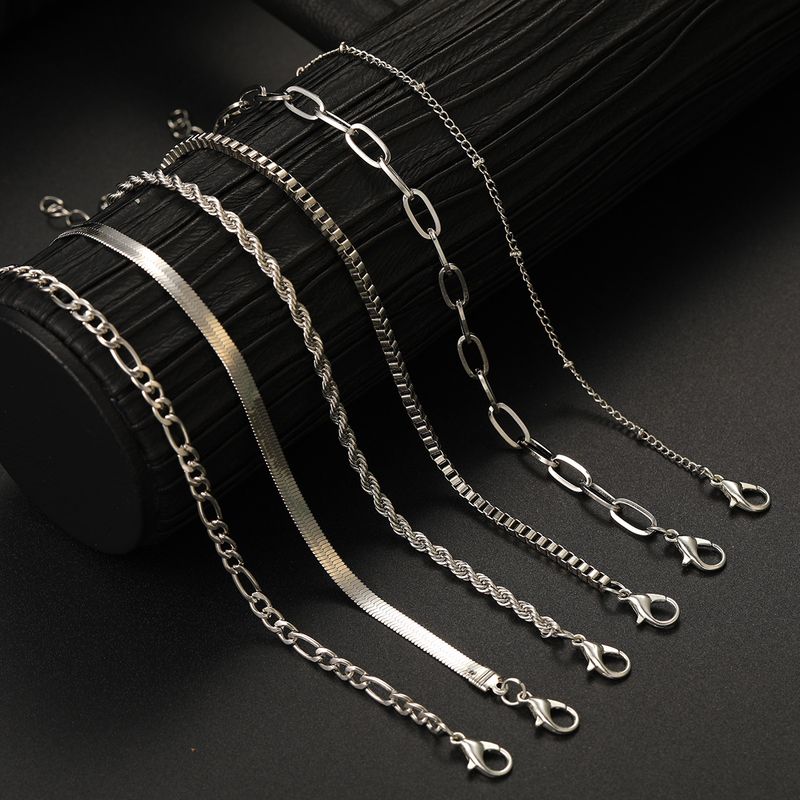 Boheemse minimalistische hand sieraden metalen dames set 6 multi layer ketting eenvoudige armband_voghion.com