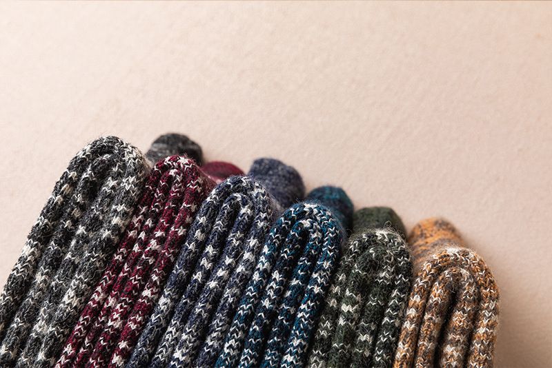 Calzini da uomo in lana spessa e calda, stile retrò, lunghi e invernali, in cotone, a metà tubo_voghion.com