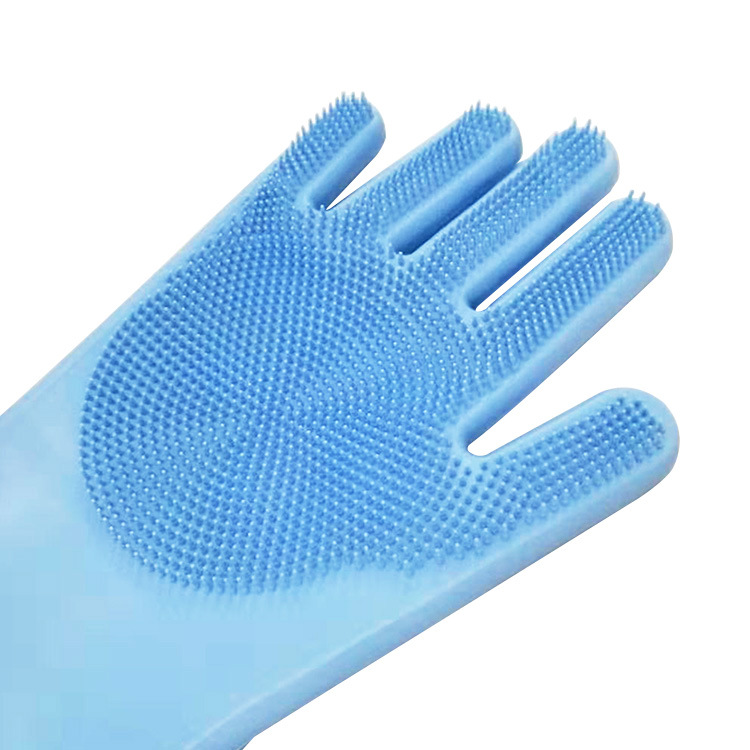 Geschirrspül-Schrubbhandschuhe aus Silikon, Wärmedämmung, verschleißfeste Küchen- und Haushaltsreinigungshandschuhe_voghion.com