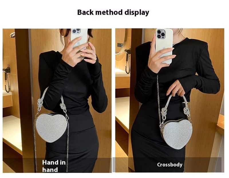 Andralyn Modische Love Modische, vielseitige Umhängetasche 2024 Neue Taschen Bankett Diamond Unterarmtasche für Damen_voghion.com