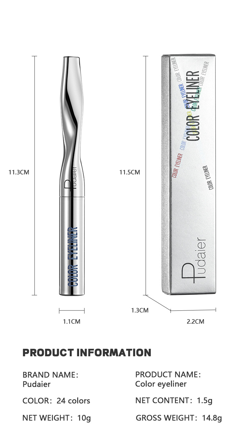 Eyeliner Kalem Dayanıklı Su Geçirmez Çok İnce Renkli Sıvı Eyeliner Kalem_voghion.com