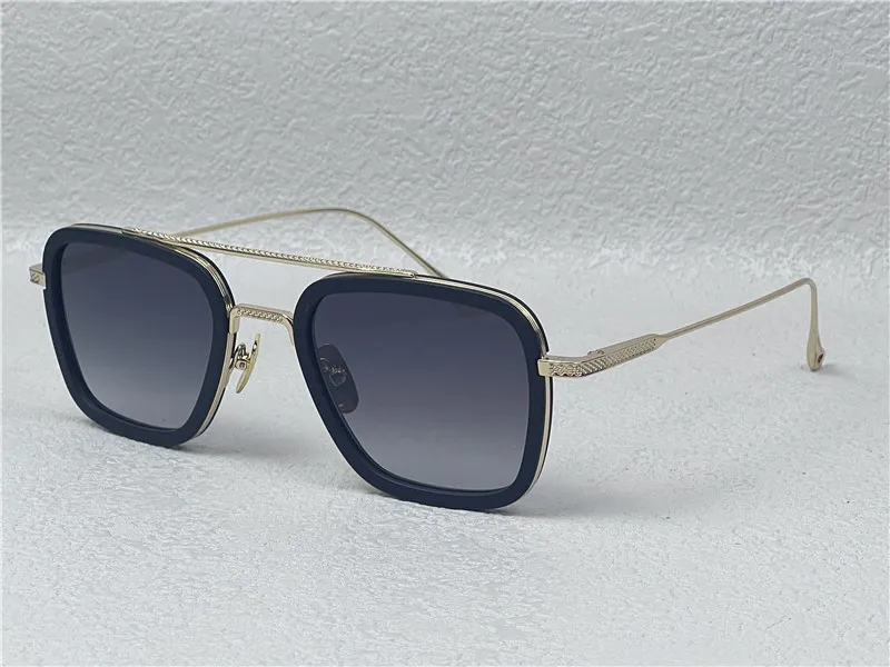 fashion Design Man Sunglasses 006 Square Frames Vintage Style Uv 400 Protective Outdoor Eyewear With Case_voghion.com