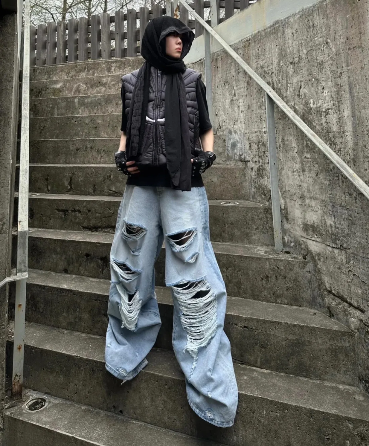 Errori di casa Nylon Impermeabile Lungo Gilet di cotone d'oca Occhio della verità Sciolto Autunno e inverno Termico Funzionalità_voghion.com