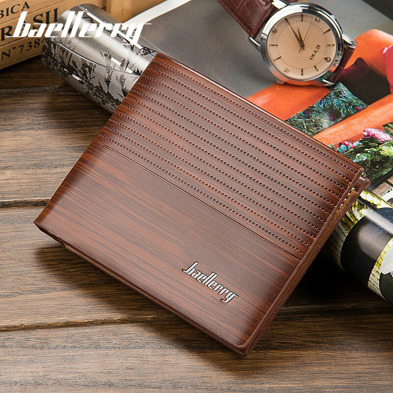 baellerry new casual men's wallet horizontal striped embossed wallet multi-card slot wallet manufacturer wholesale_voghion.com
