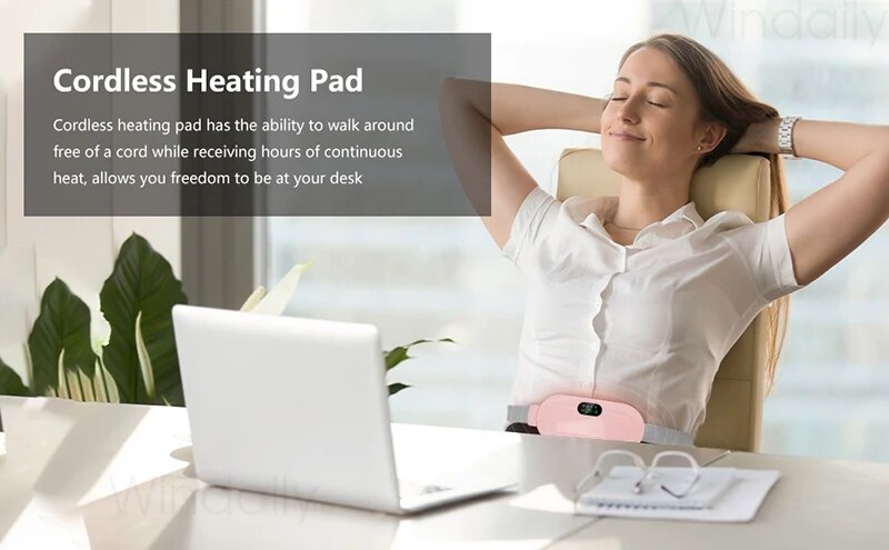 Beauty Care shop Heating Electric Menstrual Pad Smart Warm Palace Belt Abdominal Belly Vibration Massager Period Pain Relief Wa_voghion.com