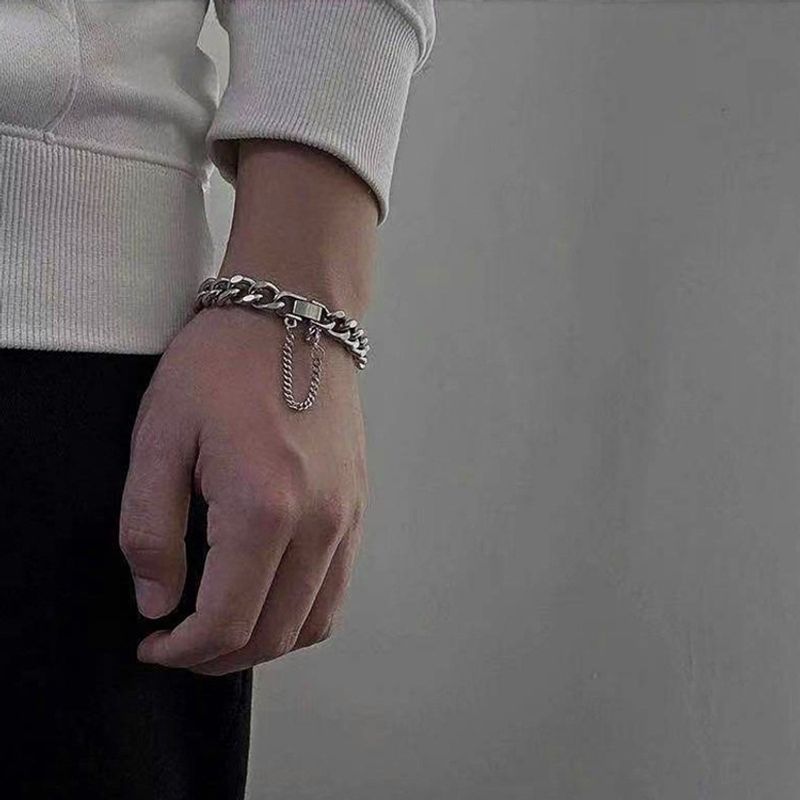 Haruku Style Instagram Fashionable Minimalist Cuban Korean Version Men's And Women's Trendy Hip-hop Coarse Internet_voghion.com