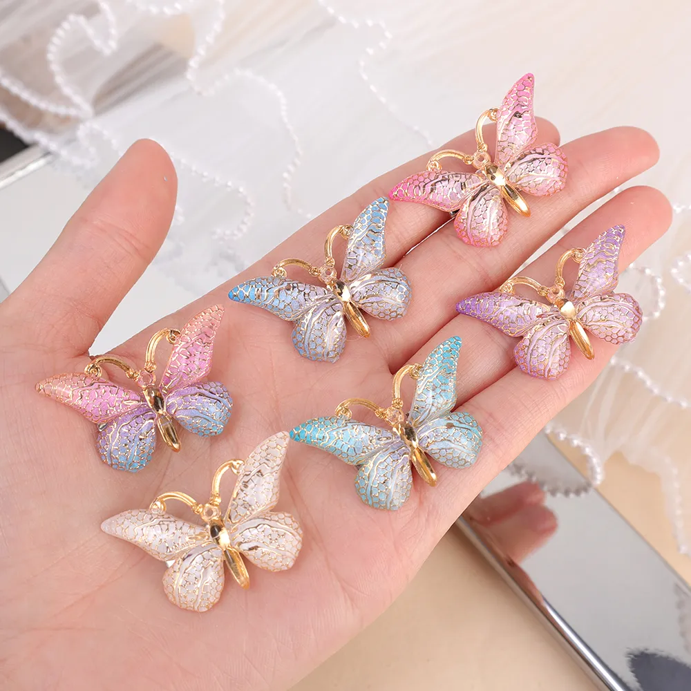 Dolce farfalla fermagli carino donne sfumato piccole forcine mini neonate colori barrette copricapo accessori per capelli_voghion.com