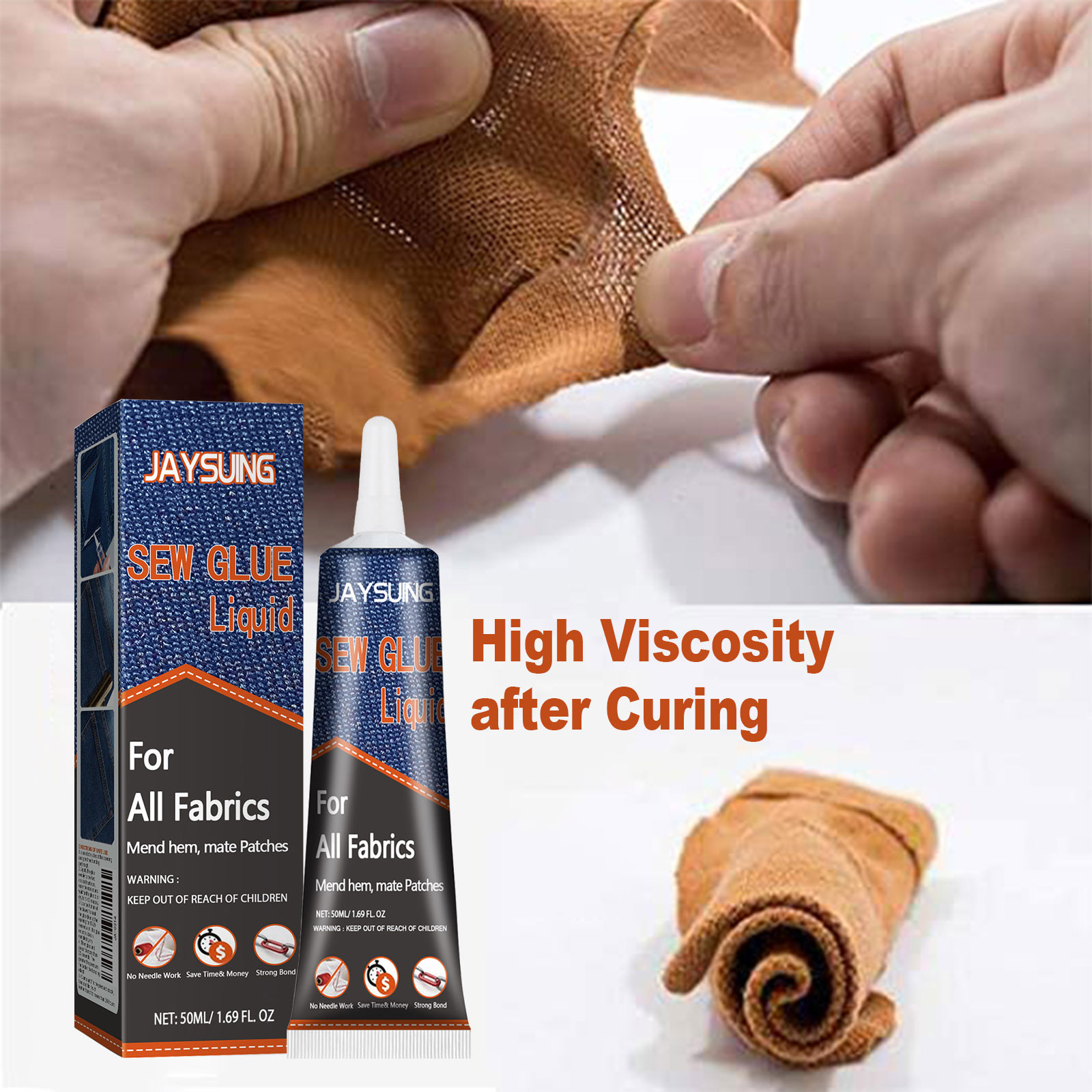 Jaysuing Fabric Sewing Glue, Sewing Fabric Glue Sofa Car Cushion Clothing Glue Fabric Glue_voghion.com