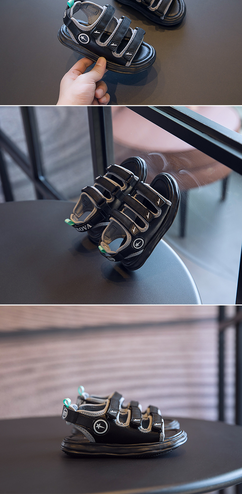 2024 Summer New Colored Sandals for Beach Shoes, Boys' Sports Sandals, Middle and Large Children's Lightweight Shoes_voghion.com