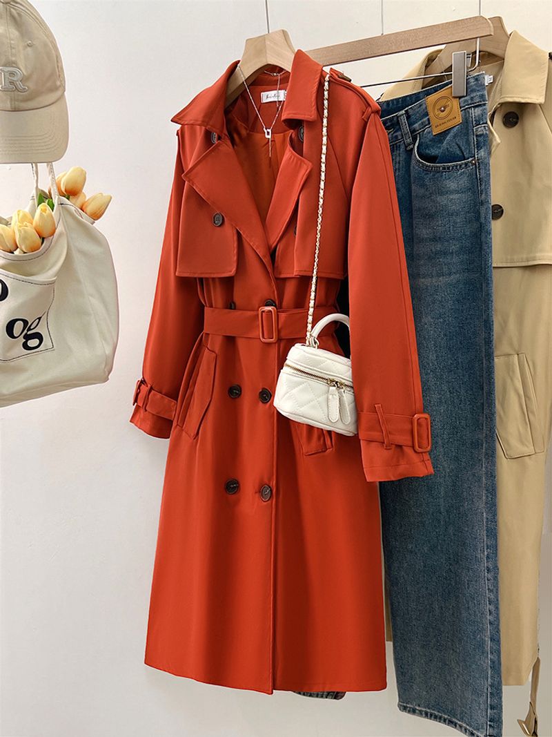 Dámské oblečení, britský styl, středně dlouhý trenčkot pro ženy, nové modely letos, oblíbené, malé, temperamentní, všestranné_voghion.com