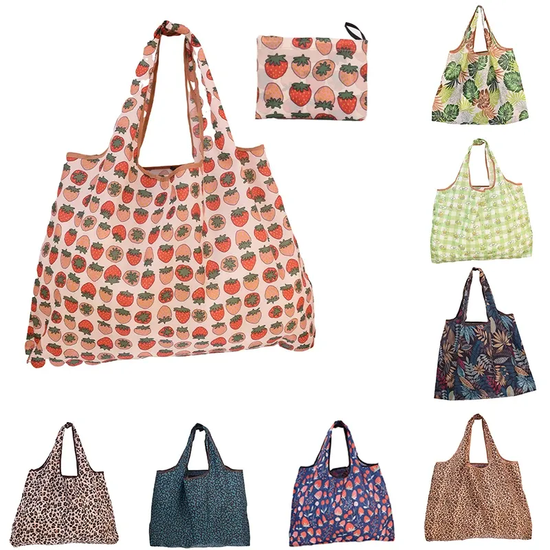 Multiple Styles Size Folding Shopping Bag Environmental Protection Large Capacity Lightweight And Portable Storage Bags_voghion.com