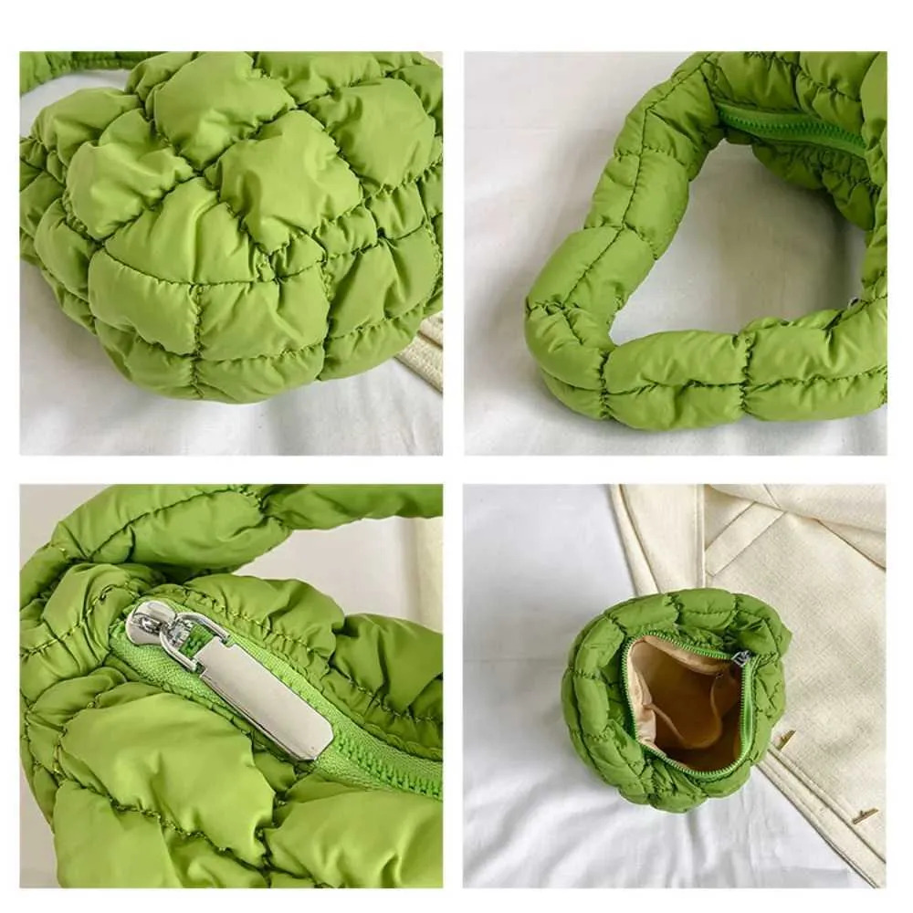 Quilted Shoulder Bag For Women Puffy Dumpling Handbag Fashion_voghion.com