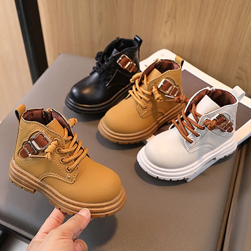 Toddler Kids Autumn Winter New Child Shoes Littlesprouts Girls Baby Brown Boys Casual Soft Soled Short Boots Sizes 21 -_voghion.com