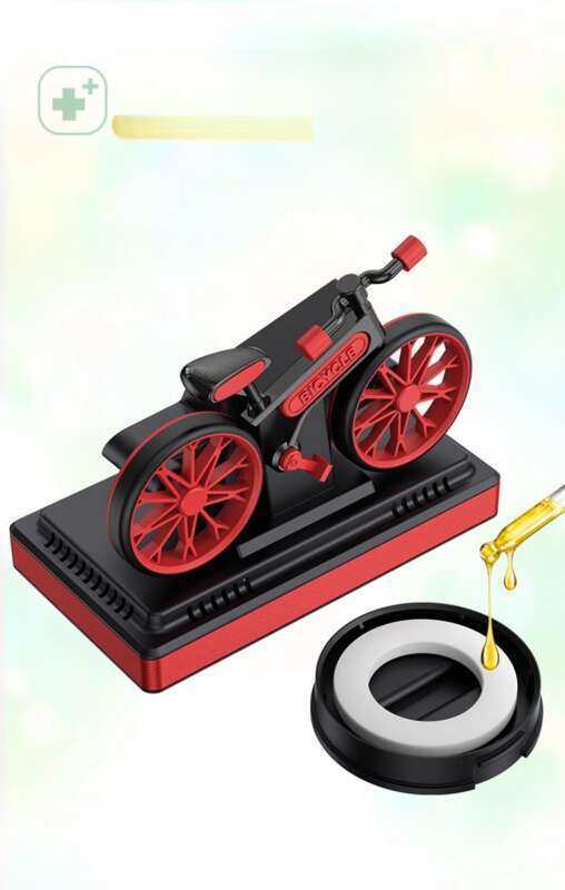 Car Mounted Solar Powered Rotating Creative Interior High-end Decoration Men's Center Console Bicycle Ornament Solid_voghion.com