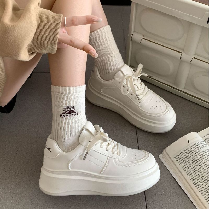 Versatile sophisticated, with increased thickness white soles. Women's 2024 new autumn and winter lightweight American_voghion.com