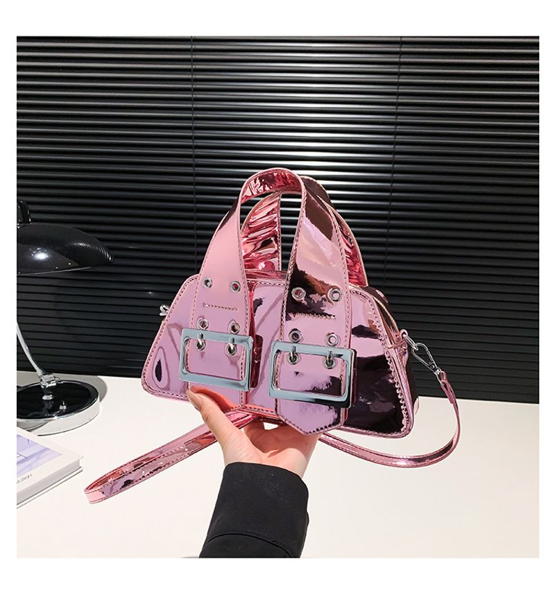 Damen 2024 Neue supermodische tragbare kleine quadratische Tasche Koreanische Ausgabe glänzende Premium strukturierte_voghion.com