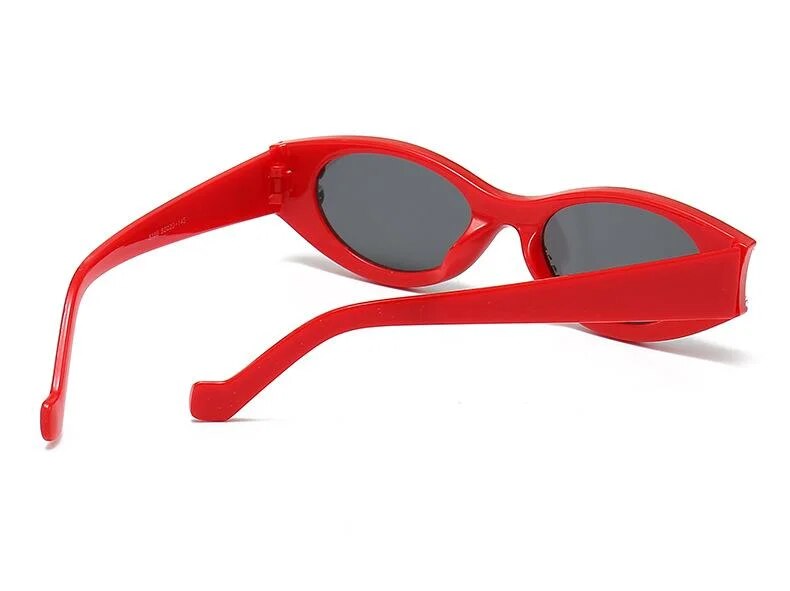 Ochelari de soare personalizați cu fotografie de stradă, cu cadru mic, ochi de pisică, culoare bomboane, la modă, pentru femei_voghion.com