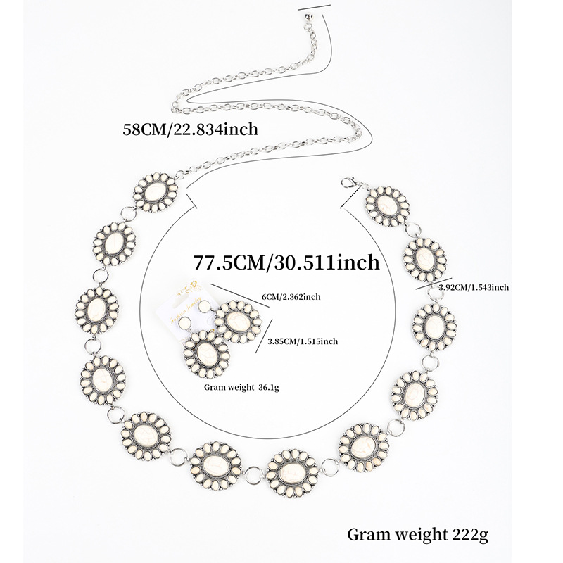 Catena per il corpo in stile bohemien con cintura intagliata in metallo con gioielli da donna alla moda in vita turchese_voghion.com