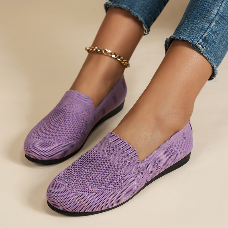 Damen Einzelschuhe Damen Leichte Schnitt Casual Flache Lazy Loafer_voghion.com