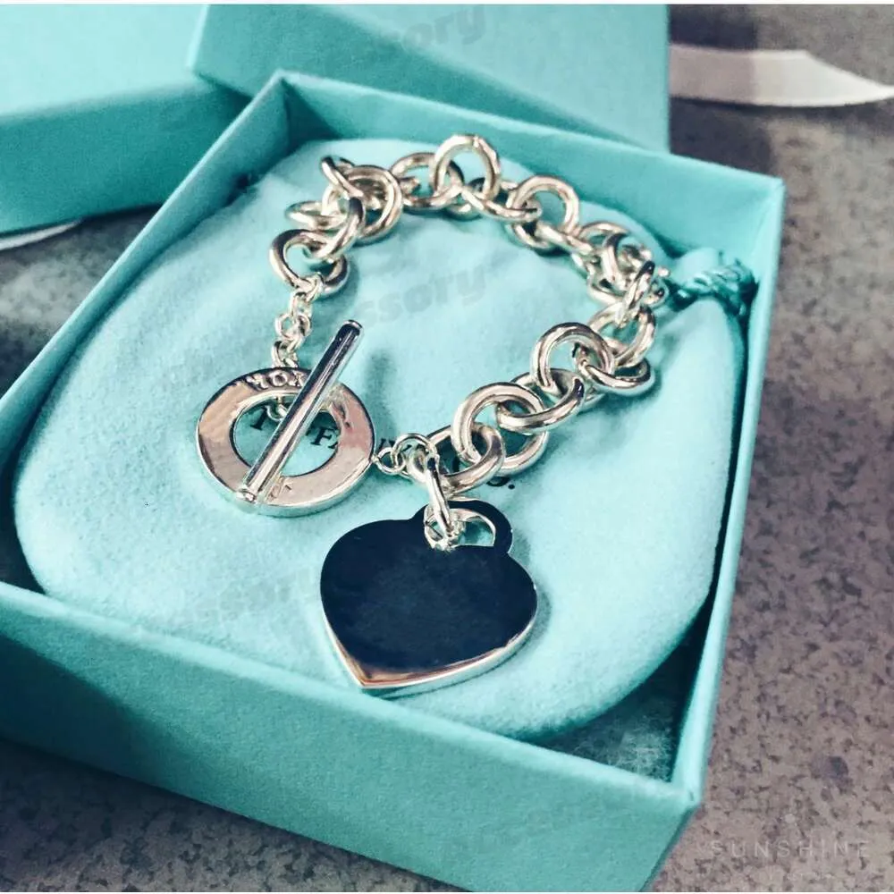Gold S Sier Designer Women necklace bracelets Lock heart shaped bracelet Sterling Heart with box bd7_voghion.com