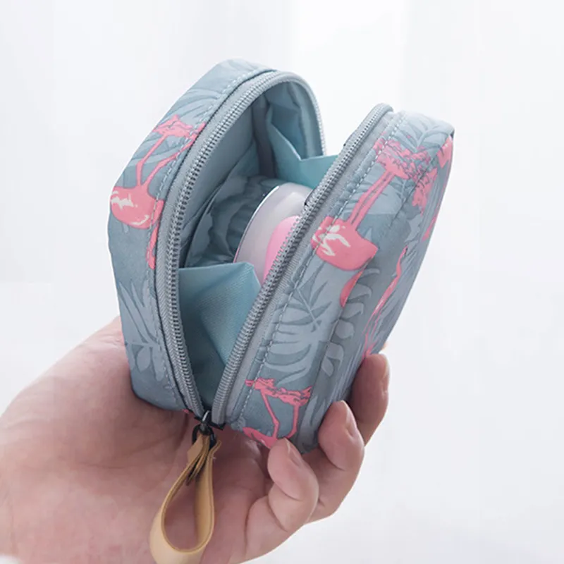 Mini Flamingo Solid Color Travel Toiletry Storage Cactus Beauty Makeup Cosmetic Bag Organizer Special Offer_voghion.com