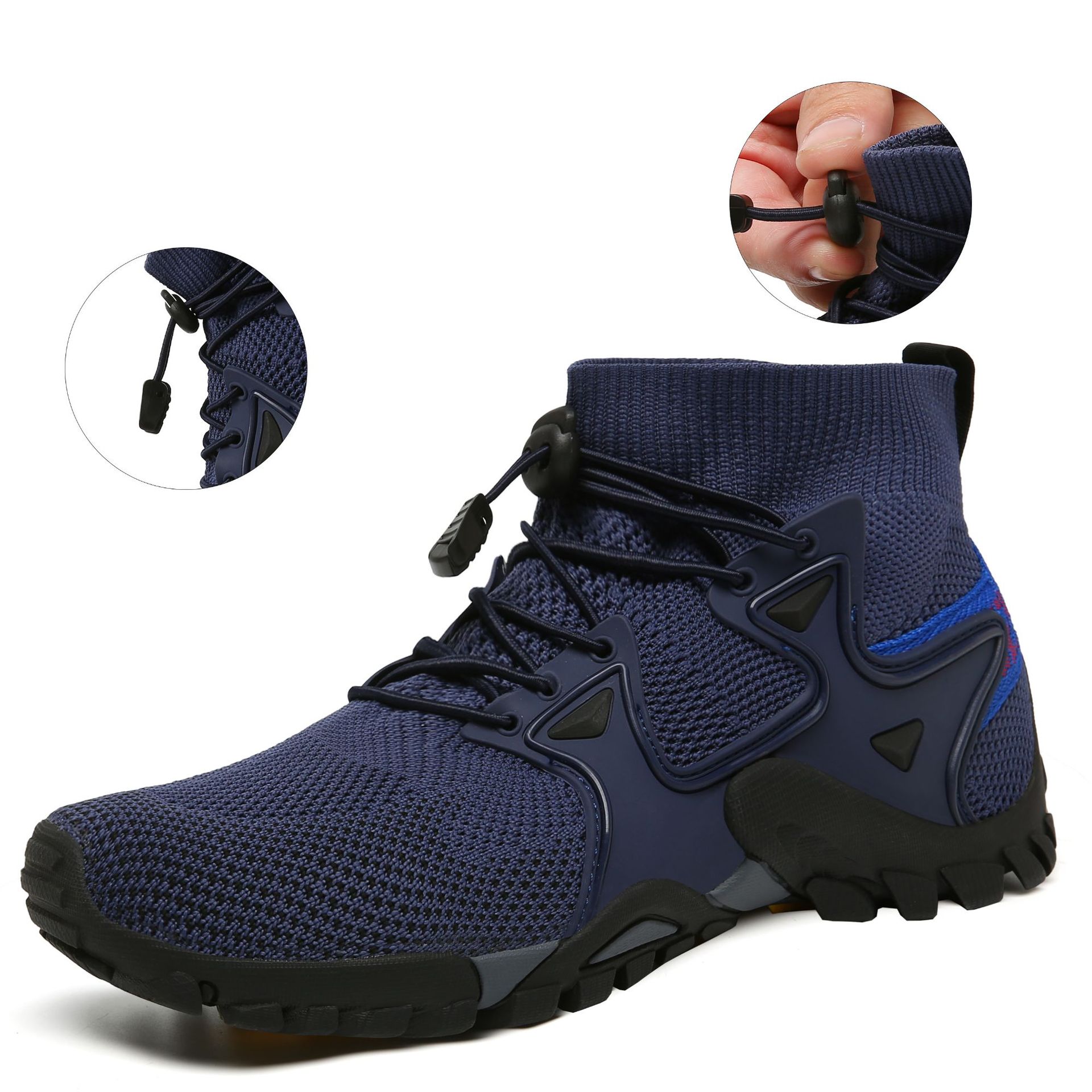 2024 Frühjahr Neue Paar Freizeit Bergsteigen Wandern Mid Top Flyknit Atmungsaktive Sportschuhe_voghion.com