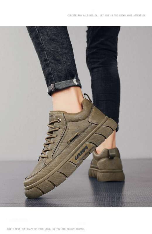 Herren Herbst Wasserdicht Anti Lip Chef Veratile Arbeit Arbeitsschutzbrett Herren Port und Freizeit Schwarzes Leder_voghion.com