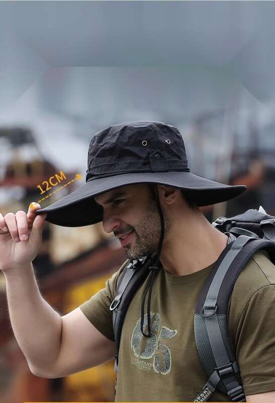 UV Sunshade Fisherman's Men's And Women's Outdoor Mountaineering Sun Camping Fishing Speed Drying Big Eaves Hat_voghion.com