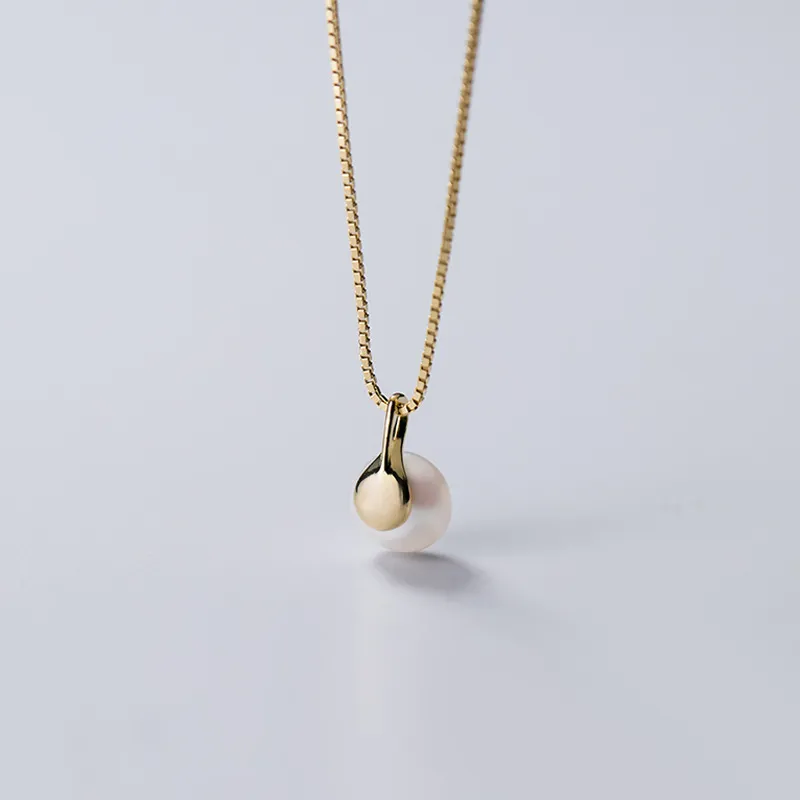 Colliers pendentifs 6MM Collier de perles d'eau douce Bijoux pour femmes sans chaîne_voghion.com