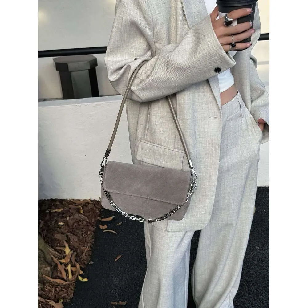 Stylish Matte Suede Shoulder Bag For Women With Double Straps_voghion.com