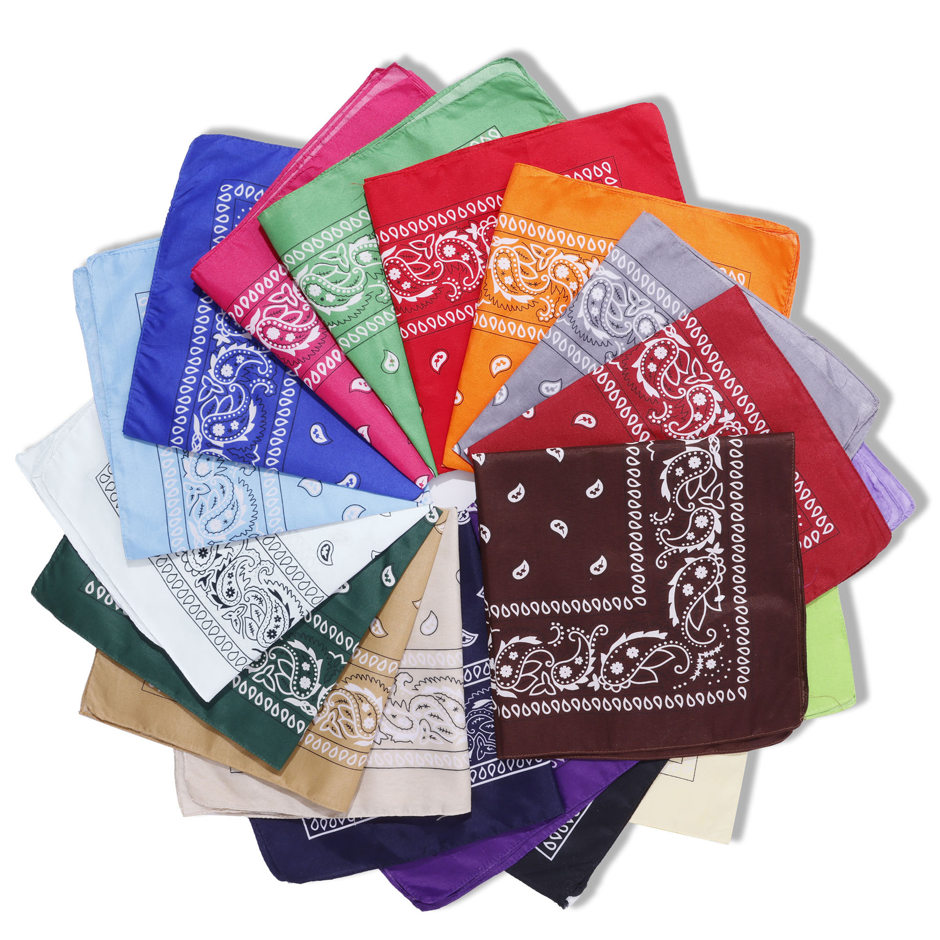 polyester paisley cashew flower square scarf hip hop outdoor cycling spot wholesale bandana headscarf