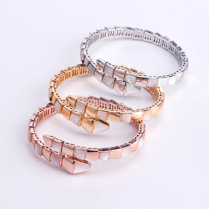 womens new gold Fritillaria snake sier bangle bracelets for women daughter Fashion unisex jewelry designer Women jewlery_voghion.com