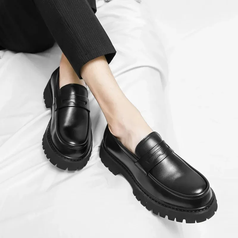 Platform Hoogte Verhoging Casual Zakelijke Mannen Britse Brogue Patent Lederen Schoen Man Oxford Dress Schoenen Lift Formeel_voghion.com