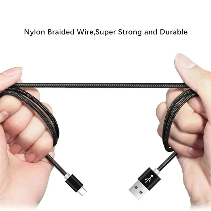 1M 2Ft 2M 6Ft 3M 10Ft To Type Nylon Braided Data Suitable For IPhone 16 15 Plus Pro Max Android Samsung To C Fast_voghion.com