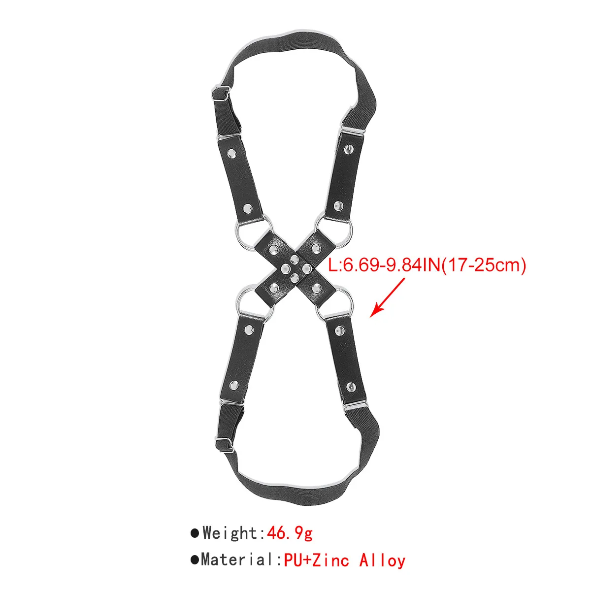 Fußkettchen 2023 Sexy Gothic PU-Leder Nieten Beinring Punk Cool Pats Mädchen Pfirsich Herz Oberschenkelkette Weibliche Körperzubehör_voghion.com