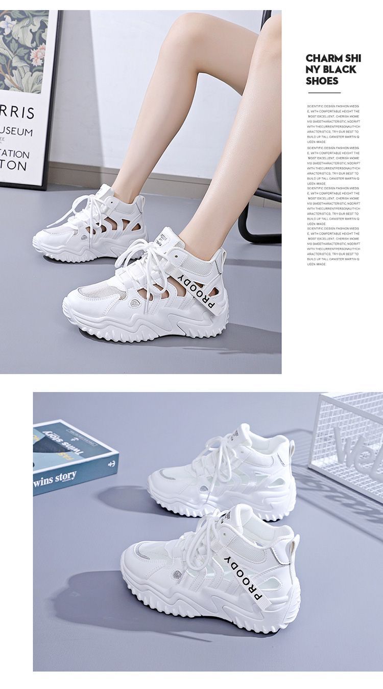 PLOVER beliebte ausgehöhlte Papa-Schuhe im Sommer 2024, neue vielseitige, atmungsaktive Sportsandalen mit dicker Sohle für Damen_voghion.com