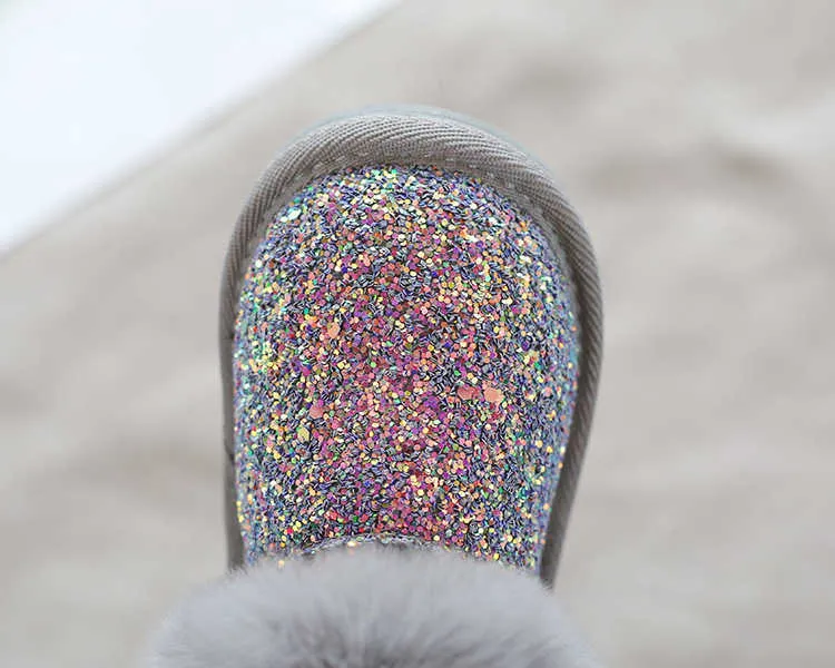 Kinderen Sneeuw 0-10 Jaar voor Baby Roze Meisjes Kinderen Winterschoenen Warm Pluche Mode Platform Korte Laarzen Zwart Grijs_voghion.com