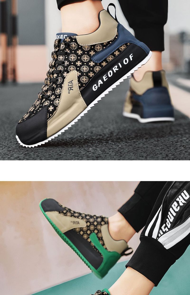 Men's Spring 2024 New Versatile Casual Board With One Step Anti Slip Thick Sole Sports Black Trendy Shoes_desvips.com