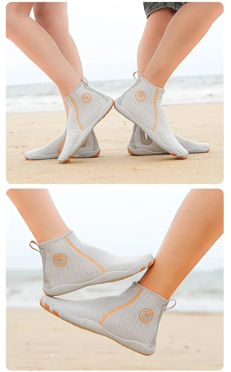 Zapatos de agua para hombre, calcetines de buceo para mujer, caña alta, descalzos, sandalias de playa, calzado acuático, zapatillas de vadeo con drenaje, para surfear y pescar_voghion.com