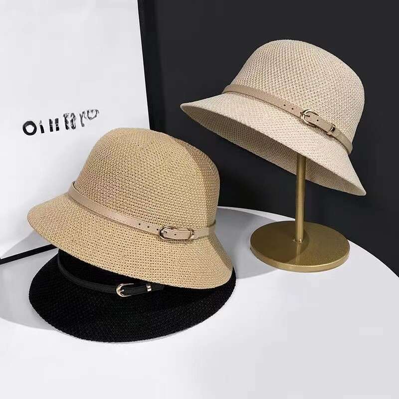 Chapeaux pour femmes printemps-été, protection solaire, chapeau de pêcheur, nouveauté pour femmes, tendance et polyvalent, style occidental_voghion.com