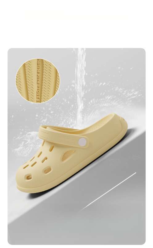 Thick Bottom Perforated Men's Shoes, Summer Outside Wear, 2025 New Non-slip Beach Shoes, A Kind Of Stepping On The Poop,_voghion.com