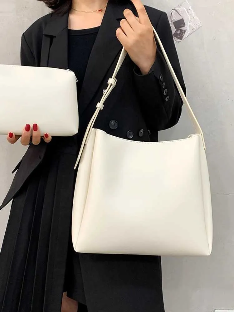 Borsa a tracolla grande capacità in pelle da donna, borsa casual a tracolla, borsa hobo e pochette, set autunno inverno Ba241106_voghion.com