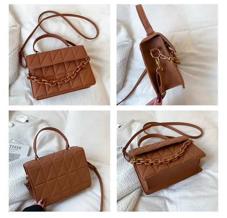 Gesteppte Umhängetasche Für Damen Mit Kette Als Schultertasche_voghion.com