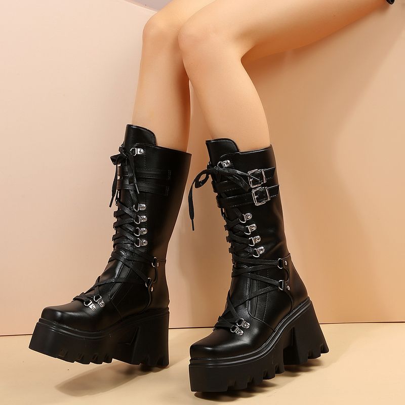 Die neuen Herbst-Winter-Übergrößen-Lederstiefel für Damen sind modisch und adrett_voghion.com