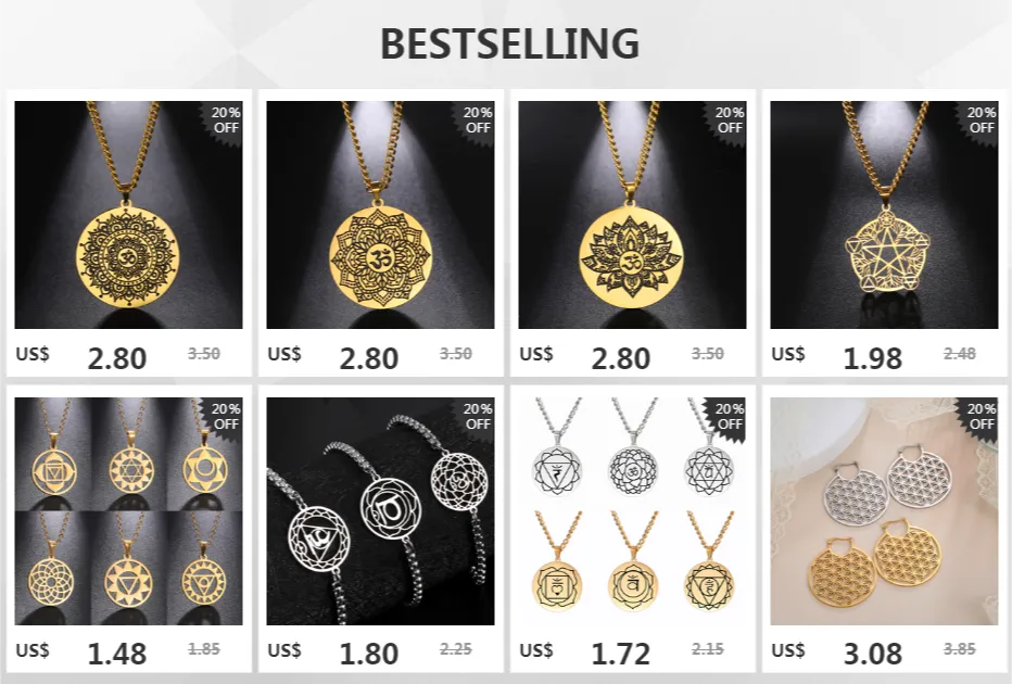 Colliers pendentifs Dawapara Sri Yantra Mandala Collier de géométrie sacrée Énergie des chakras Bijoux spirituels Acier inoxydable_voghion.com