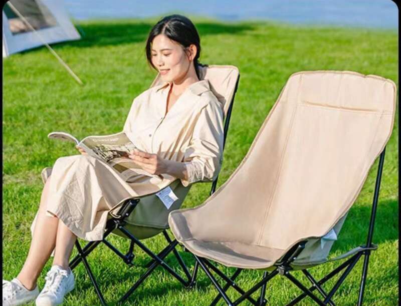 Crazy Robbery! Moon Outdoor High Back Beach Chair, The Perfect Choice For Picnicking, Fishing, And Camping_voghion.com