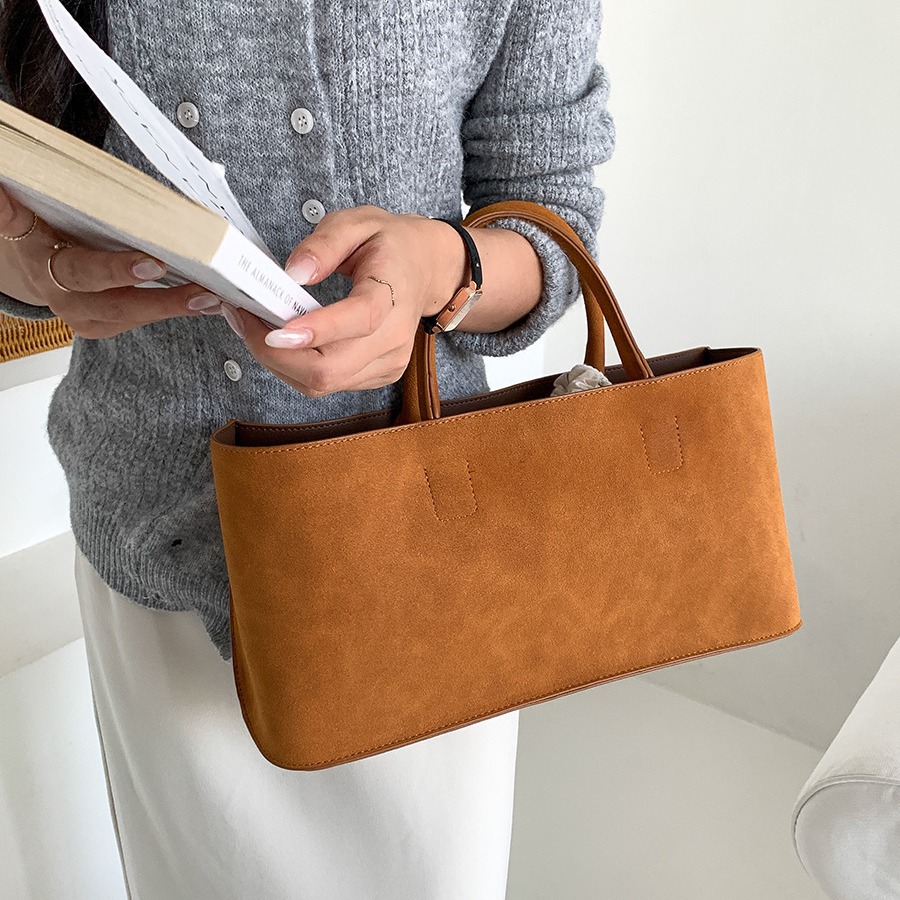Suede Tote Bag Women Autumn And Winter New Simple Suede Large Capacity Ladies Handbag