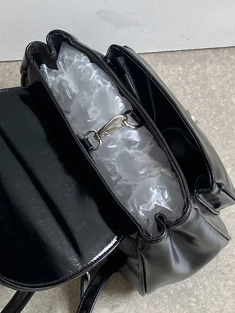 Elegant Black Women's Backpack Shoulder Bag And Handbag Set_voghion.com
