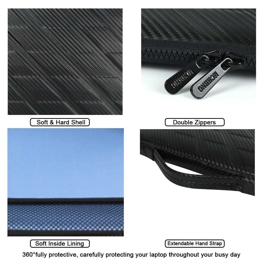 101314 360 Protective Lightweight Business Messegerbag Shoulder Bag Handbag Laptop Sleeve CaseC241107_voghion.com